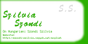 szilvia szondi business card